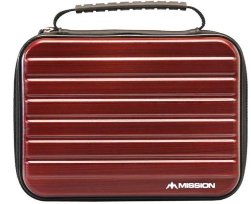 Darts, Mission ABS-4 case (donker rood, metaal), nieuw, Sport en Fitness, Darts, Pijlen, Ophalen of Verzenden