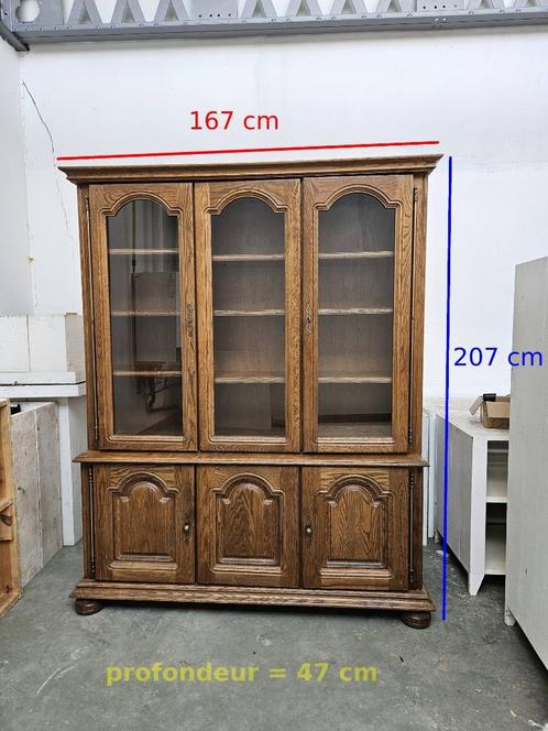 Massief houten dressoir, Huis en Inrichting, Kasten | Vitrinekasten, Gebruikt, 200 cm of meer, 150 tot 200 cm, 25 tot 50 cm, Met deur(en)