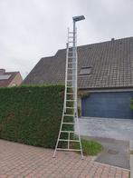 schuifladder 2x14 treden merk "Solide", Doe-het-zelf en Bouw, Ladders en Trappen, Ophalen, Gebruikt, Ladder, 4 meter of meer