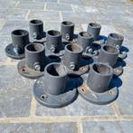 11 platines pour poteau diam 48., Tuin en Terras, Tuinhekken en Hekwerk, Ophalen, Zo goed als nieuw, Aluminium