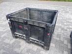 Antracieten kunststof palletbox bak/box/opslag, Niet ingevuld, Gebruikt, Niet ingevuld, Niet ingevuld