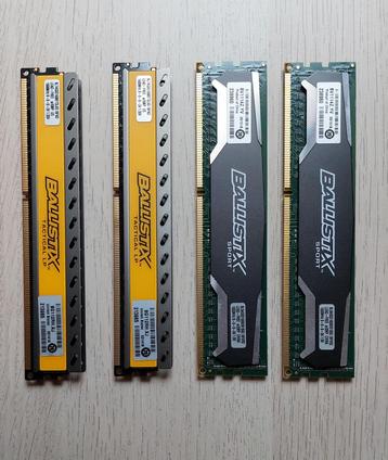 Ram Geheugen Ballistix 4x4GB 1600MHz beschikbaar voor biedingen