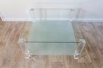 BOR Design The Hague Salontafel – Glas & Matglas – 80x80x40, Huis en Inrichting, Ophalen, 50 tot 100 cm, Vierkant, 50 tot 100 cm