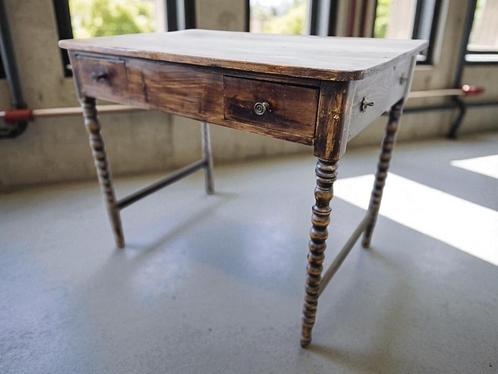 vintage houten bureau / sidetable / consoletafel, Antiek en Kunst, Curiosa en Brocante, Ophalen of Verzenden