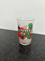 Vintage glas Babar in de auto die de drieling groet, Ophalen, Zo goed als nieuw, Waterglas