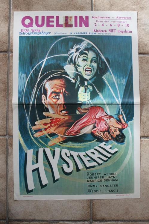 filmaffiche Hysteria 1965 Hammer film filmposter, Verzamelen, Posters, Zo goed als nieuw, Film en Tv, A1 t/m A3, Rechthoekig Staand