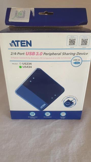 Aten 4 x 4 USB 3.0 Gen1 switch voor randapparatuur US434 beschikbaar voor biedingen