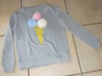 Een sweater met fluffy ijsje, maat S, Grijs, Ophalen of Verzenden, Zo goed als nieuw, Maat 36 (S)
