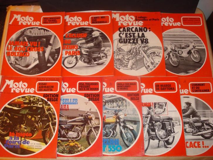 MOTO REVUE Lot de 9 Anciennes Revues 1972, Boeken, Motoren, Gelezen, Algemeen, Ophalen of Verzenden
