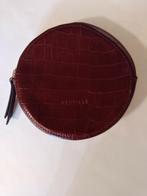 Ronde leren 'Neuville' portemonnee., Bruin, Nieuw, Leder, Ophalen