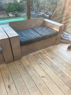 3 zit / 2 zit lounge in bewerkt hout woodboy, Tuin en Terras, Ophalen, Zo goed als nieuw, Hout