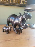Lot de 3 hippopotames en cuir, Enlèvement ou Envoi, Autres