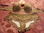 (63) -ensemble femme t.100C brun - piege lingerie -, Piege lingerie, Ophalen of Verzenden, Bruin, Setje