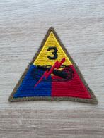 US WW2 3rd Armored division patch vroege wollen, Verzamelen, Ophalen of Verzenden