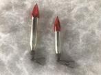 2 antieke kerstboomknijpers. Kaars met rode vlam, Ophalen of Verzenden