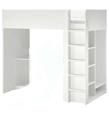 Lit mezzanine Ikea Smastad/Stuva blanc ou rose