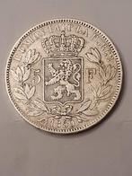 5 frank zilver 1850 blootshoofds met afwijkende 5 leopold 1, Postzegels en Munten, Munten | België, Zilver, Ophalen of Verzenden
