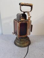 Antieke carbid lamp met snoer SNCF, Antiek en Kunst, Ophalen of Verzenden