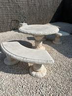 Tuinstel ronde tafel met 2 zitbanken, Tuin en Terras, Tuinbanken, Ophalen, Zo goed als nieuw