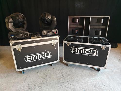 Moving heads (4x) Briteq BT575-S incl. flightcase, Muziek en Instrumenten, Licht en Laser, Gebruikt, Ophalen