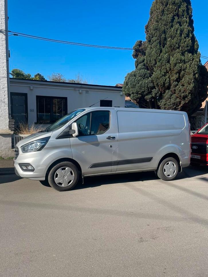 Ford Transit Custom, Auto's, Bestelwagens en Lichte vracht, Particulier, Radio, Ford, Diesel, 4 deurs, Handgeschakeld, Groen, Grijs