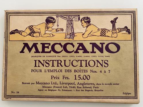Meccano Instructions 28 Boîte 4 à 7 Années 1926, Hobby & Loisirs créatifs, Modélisme | Autre, Utilisé, Plus grand que 1:32, Enlèvement ou Envoi