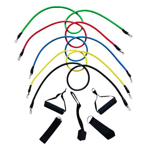 Weerstandsbanden set met accessoires starterset beginners, Sport en Fitness, Fitnessmaterialen, Nieuw, Weerstandband, Armen, Benen