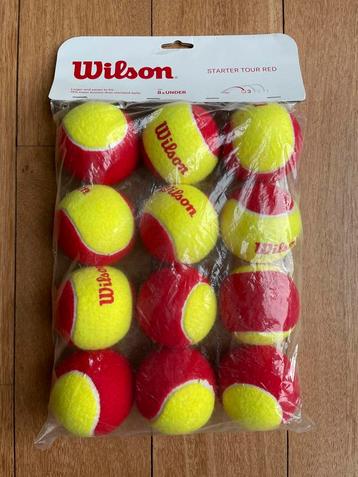 Balle tennis rouge enfant Wilson x12 pièces 