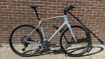 Vélo gravel CECCOTTI carbone flatbar, Autres marques, 10 à 15 vitesses, 57 à 61 cm, Comme neuf