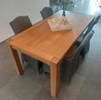Eiken tafel één geheel L1,80m , br 90cm,h80cm, Ophalen, Zo goed als nieuw