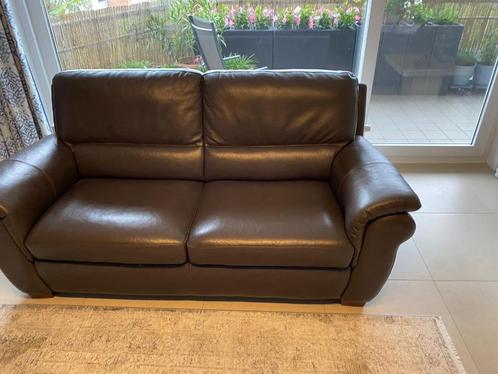 Salon Chateaux d Ax salon bruin chic leer relax + slaapzetel, Huis en Inrichting, Zetels | Complete zithoeken, Zo goed als nieuw