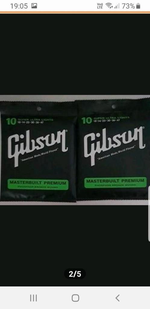 Gibson, D'Addario en Elixir snaren, Muziek en Instrumenten, Instrumenten | Onderdelen, Nieuw, Akoestische gitaar, Ophalen of Verzenden