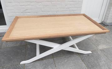 SIA salontafel met massief eikenhouten blad beschikbaar voor biedingen