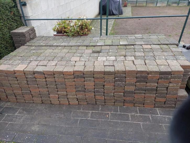 grijze/ donkerrode klinker, Jardin & Terrasse, Pavé & Dalles, Utilisé, Briques, 10 m²² ou plus, Enlèvement