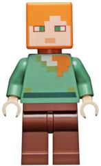 Lego figuur min017 Alex Minecraft (2), Ophalen of Verzenden, Nieuw, Losse stenen, Lego
