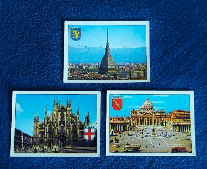 3 versch. Panini stickers voetbal 'Euro 1980 - speelsteden', Hobby en Vrije tijd, Stickers en Plaatjes, Nieuw, Meerdere stickers