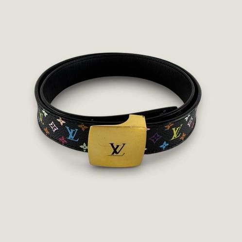 Louis Vuitton multicolor riem authentiek, Kleding | Dames, Riemen en Ceinturen, Gedragen, 80 tot 90 cm, 3 tot 5 cm, Zwart, Ophalen of Verzenden