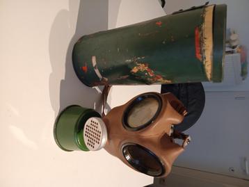Belgisch civiel gasmasker 1 ww2, Enlèvement ou Envoi, Armée de terre, Caisse ou Géocache