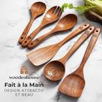 Set van 6 teakhouten kookgerei | GRATIS LEVERING, Neuf, WOODENHOUSE, -, Ensemble de couverts