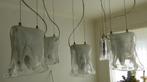Hanglamp met 5 ijsblokken merk Massive, Zo goed als nieuw, Ophalen, 75 cm of meer, Glas