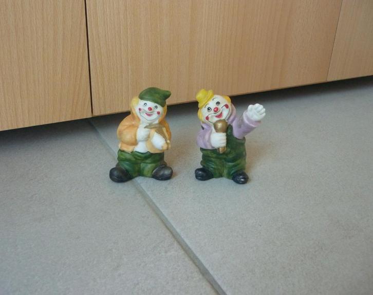 2 clown beeldjes, Verzamelen, Beelden en Beeldjes, Ophalen of Verzenden
