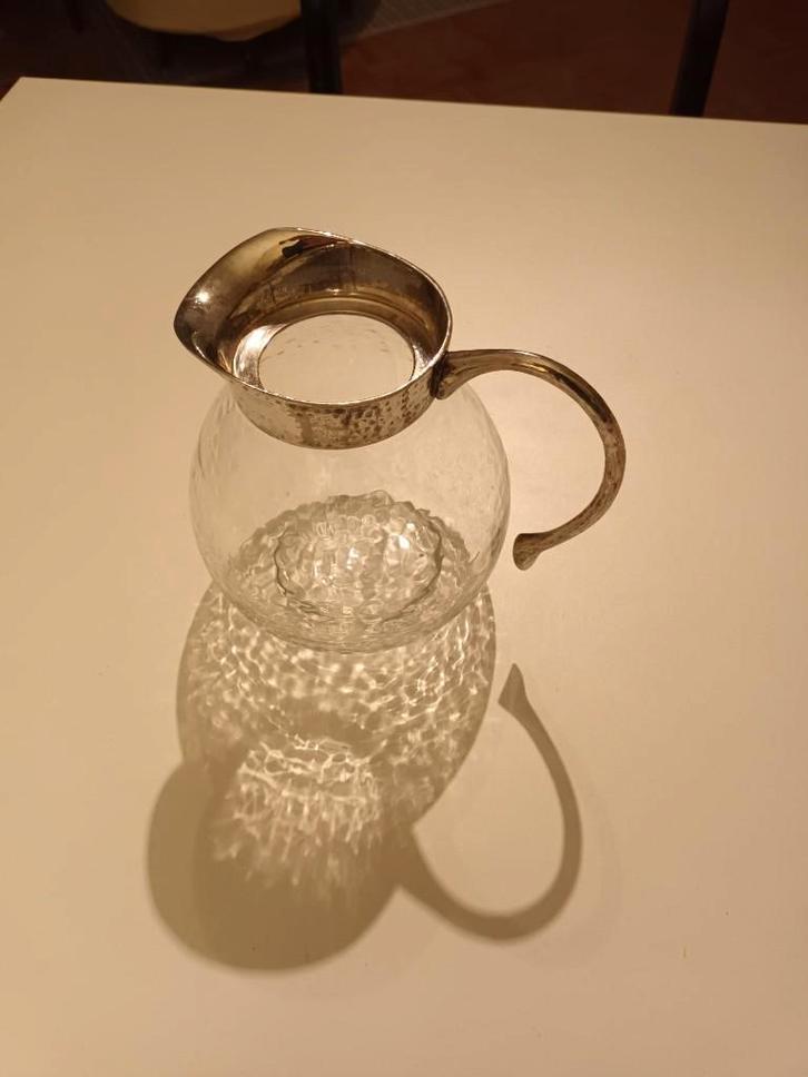 Carafe - look cristal et argent, Huis en Inrichting, Keuken | Servies, Zo goed als nieuw, Overige typen, Overige stijlen, Overige materialen