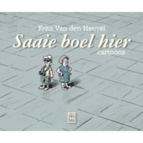 boek: saaie boel hier - Fritz Van Den Heuvel, Boeken, Humor, Gelezen, Cartoons, Verzenden