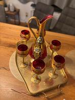 Murano karaf met 6 glazen, Antiek en Kunst, Ophalen
