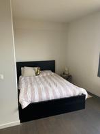 bed 140x200cm + matras, Huis en Inrichting, Slaapkamer | Bedden, Bruin, Zo goed als nieuw, 200 cm, Hout