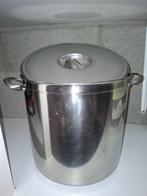 Grote inox soepkom en steelpannetje, Inox, Keramische plaat, Zo goed als nieuw, Ophalen