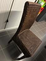 6 houten rotan stoelen (gereserveerd), Huis en Inrichting, Stoelen, Ophalen, Gebruikt, Bruin, Vijf, Zes of meer stoelen