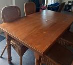 Tafel + stoelen, Ophalen, Gebruikt, 100 tot 150 cm, 50 tot 100 cm