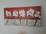 Schilderij met 5 bloemen. ( M. Dupont ), Ophalen