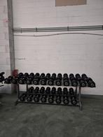 ENSEMBLE D'HALTÈRES LIFEMAX 12 KG À 30 KG AVEC SUPPORT, Enlèvement, Comme neuf, Haltère